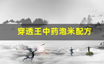穿透王中药泡米配方(穿透王k7小药使用方法)