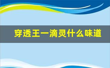 穿透王一滴灵什么味道