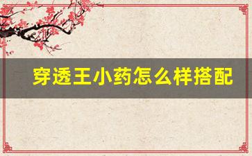 穿透王小药怎么样搭配(穿透王哪款小药效果最好)