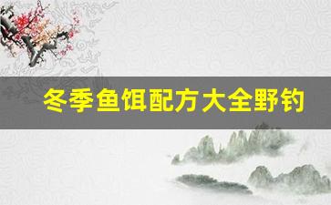 冬季鱼饵配方大全野钓(冬季鱼饵搭配)