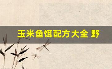 玉米鱼饵配方大全 野钓自制(钓鱼玉米鱼饵的制作方法和配方)