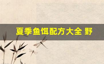 夏季鱼饵配方大全 野钓视频(夏季鱼饵的制作方法和配方)
