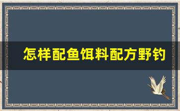 怎样配鱼饵料配方野钓(如何配鱼饵)