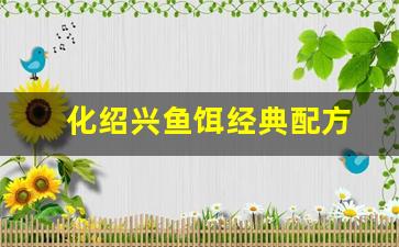 化绍兴鱼饵经典配方(化绍新介绍饵料视频)