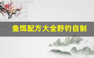 鱼饵配方大全野钓自制视频(鱼饵配方大全 自配)