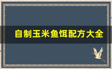 自制玉米鱼饵配方大全 野钓(野钓自制玉米饵料配方大全l)