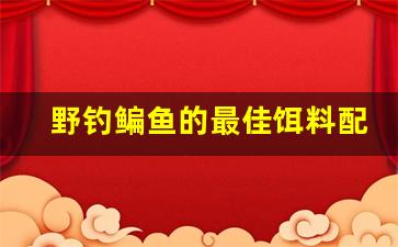 野钓鳊鱼的最佳饵料配方(野钓鮰鱼用什么饵料)