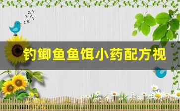 钓鲫鱼鱼饵小药配方视频(钓鲫鱼窝料配方)