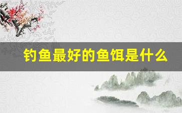 钓鱼最好的鱼饵是什么配方(钓鱼最好的鱼饵是什么配方的)