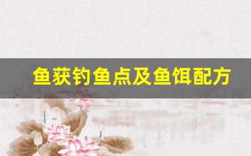 鱼获钓鱼点及鱼饵配方视频教程(渔获鱼饵)