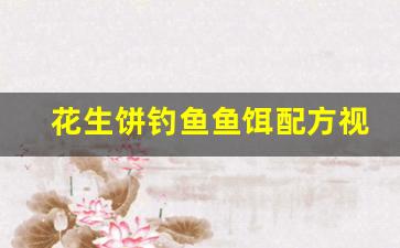 花生饼钓鱼鱼饵配方视频(花生饼鱼饵制作方法)